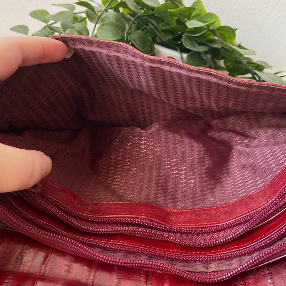 Vintage Red Eel Shoulder Bag or Clutch - Picture 15 of 16